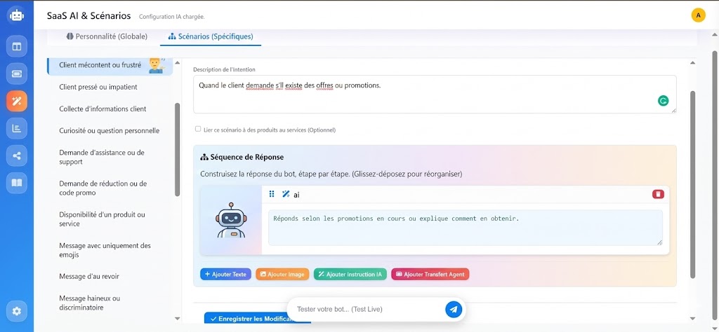 Interface Live Tester